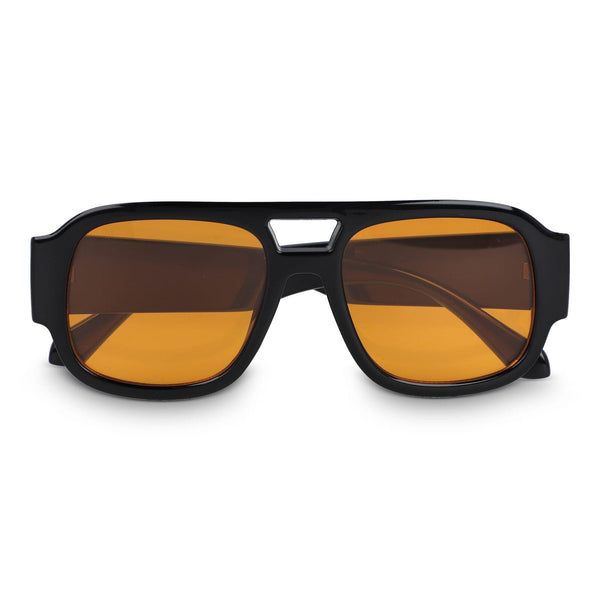 Occhiali da sole Noor UV400 Nero / Arancione - personalizzabile con logo