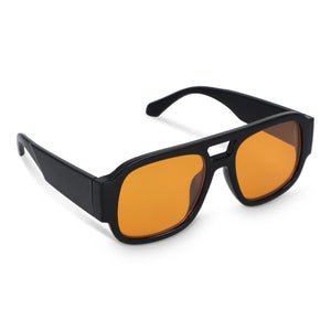 Occhiali da sole Noor UV400 Nero / Arancione - personalizzabile con logo