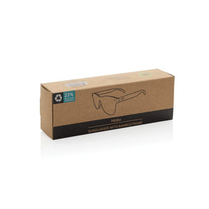 Occhiali da sole Prism con montatu in rPlastica RCS marrone - personalizzabile con logo