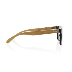 Occhiali da sole Prism con montatu in rPlastica RCS marrone - personalizzabile con logo