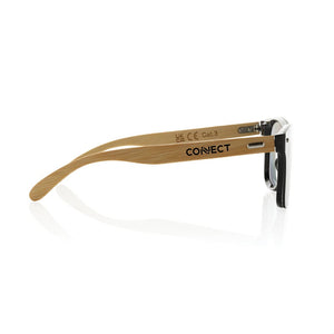 Occhiali da sole Prism con montatu in rPlastica RCS marrone - personalizzabile con logo