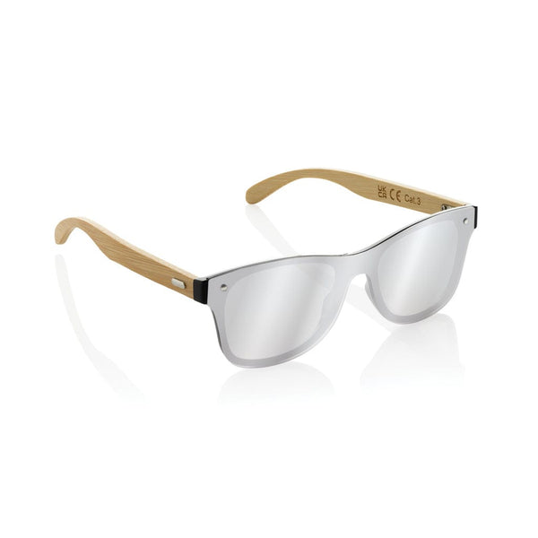 Occhiali da sole Prism con montatu in rPlastica RCS marrone - personalizzabile con logo