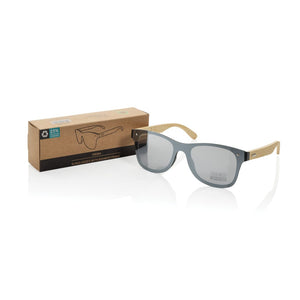 Occhiali da sole Prism con montatu in rPlastica RCS marrone - personalizzabile con logo