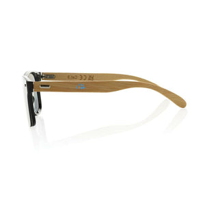 Occhiali da sole Prism con montatu in rPlastica RCS marrone - personalizzabile con logo