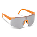 Occhiali da sole sportivi Tom R-PC con lenti a specchio UV400 Arancione - personalizzabile con logo