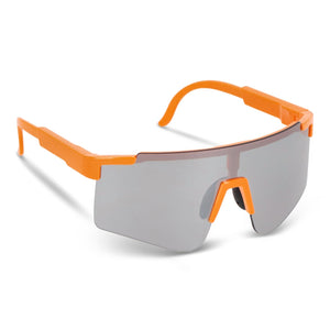 Occhiali da sole sportivi Tom R-PC con lenti a specchio UV400 Arancione - personalizzabile con logo