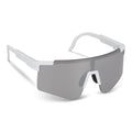Occhiali da sole sportivi Tom R-PC con lenti a specchio UV400 Bianco - personalizzabile con logo