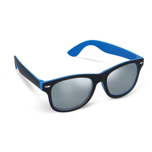 Occhiali da sole Tate lente a specchio UV400 azzurro - personalizzabile con logo