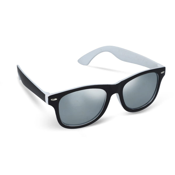 Occhiali da sole Tate lente a specchio UV400 Bianco - personalizzabile con logo