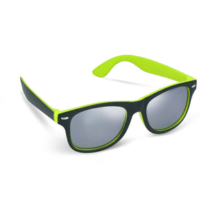 Occhiali da sole Tate lente a specchio UV400 verde - personalizzabile con logo