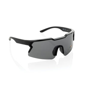 Occhiali sportivi polarizzati SproShield in rPlastica RCS nero - personalizzabile con logo