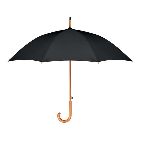 Ombrello 23,5" in pongee RPET Nero - personalizzabile con logo