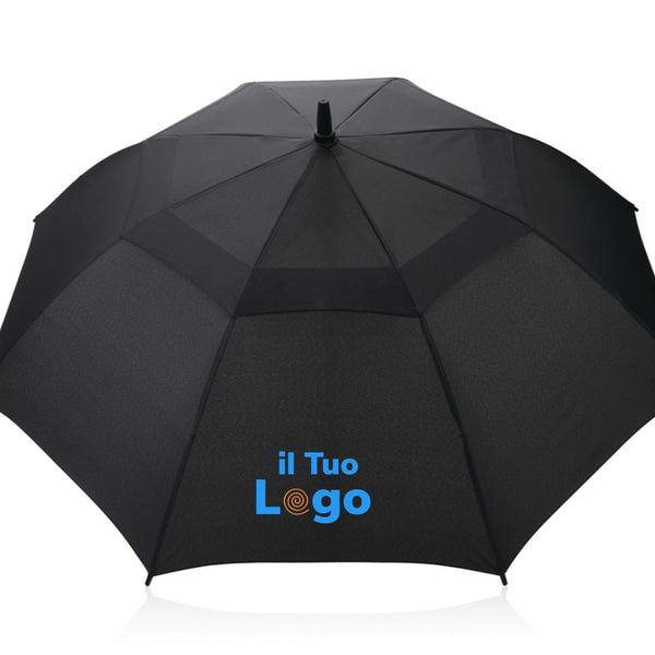 Ombrello 23" antivento Tornado Swiss peak AWARE™ nero - personalizzabile con logo