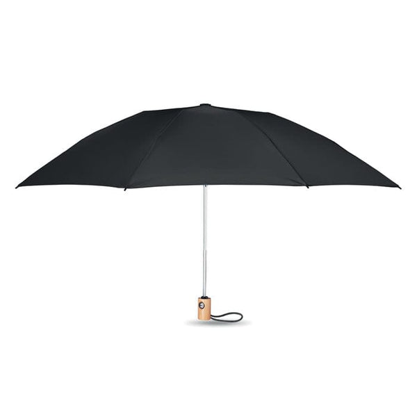 Ombrello 23'' in RPET Nero - personalizzabile con logo