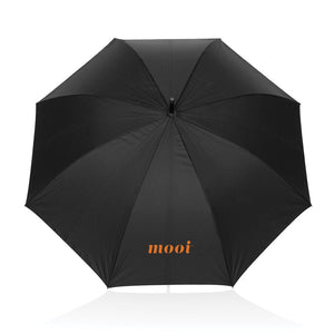 Ombrello 25" Swiss Peak Vero in rPET Aware™ nero - personalizzabile con logo