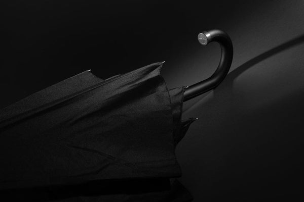 Ombrello 25" Swiss Peak Vero in rPET Aware™ nero - personalizzabile con logo