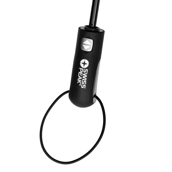 Ombrello 27" antivento tascabile Swiss Peak Aware™ Tornado nero - personalizzabile con logo