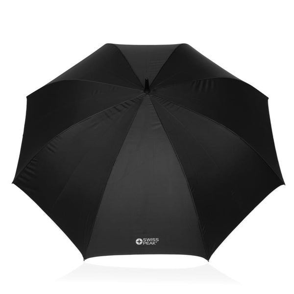 Ombrello 50UV automatico Swiss Peak OSLO 30' nero - personalizzabile con logo