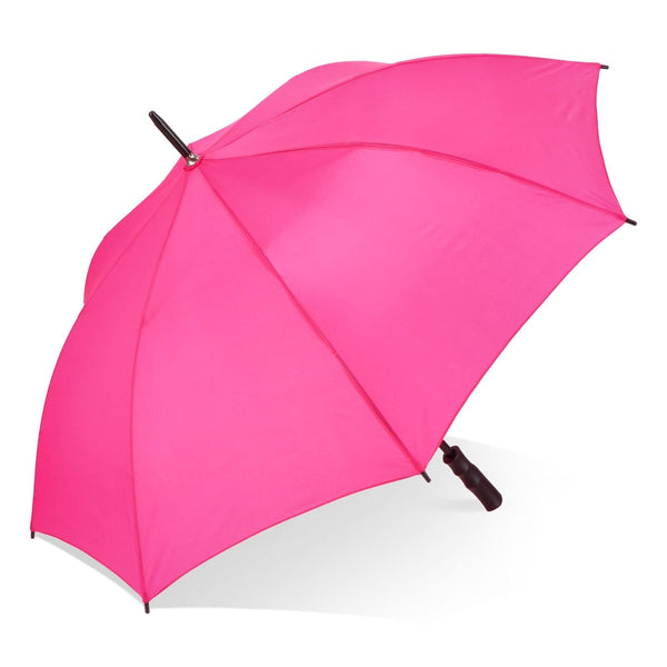 Ombrello a bastone Bosco 190T Poliestere 23" Apertura automatica Rosa - personalizzabile con logo