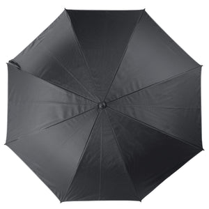 Ombrello a doppia calotta Deluxe da 25 nero & grigio - personalizzabile con logo
