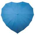 Ombrello a forma di cuore Falcone®, antivento blu - personalizzabile con logo