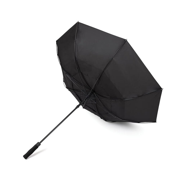 Ombrello antivento 27" Nordic Drift Trail 27" rPET UPF 50+ nero - personalizzabile con logo