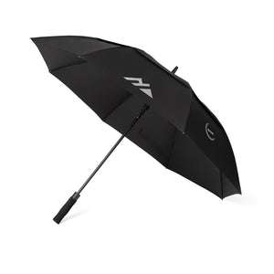 Ombrello antivento 27" Nordic Drift Trail 27" rPET UPF 50+ nero - personalizzabile con logo