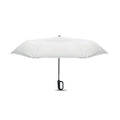 Ombrello antivento da 21" RPET e moschettone Bianco - personalizzabile con logo