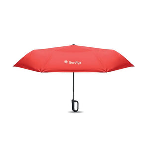 Ombrello antivento da 21" RPET e moschettone - personalizzabile con logo
