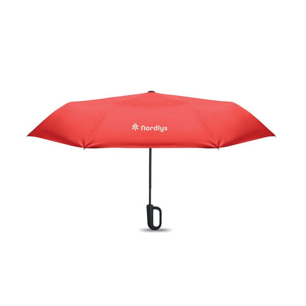 Ombrello antivento da 21" RPET e moschettone - personalizzabile con logo