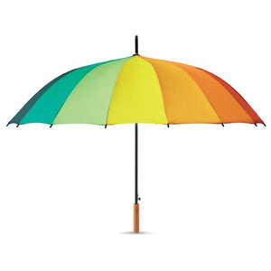Ombrello arcobaleno 27 pollici Multicolore - personalizzabile con logo
