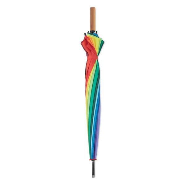 Ombrello arcobaleno 27 pollici Multicolore - personalizzabile con logo