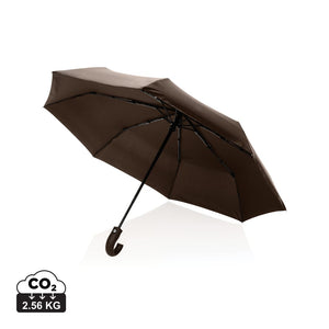 Ombrello automatico 21" KENTO URBAN rpet 190T AWARE™ marrone - personalizzabile con logo