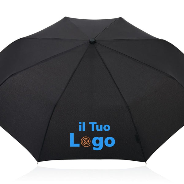 Ombrello automatico 21" Traveller Swiss Peak AWARE™ nero - personalizzabile con logo
