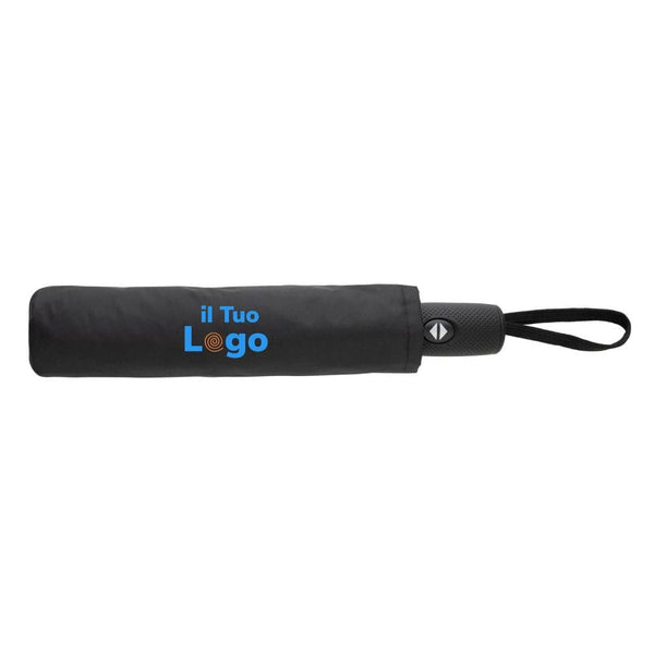 Ombrello automatico 21" Vito Swiss Peak nero - personalizzabile con logo
