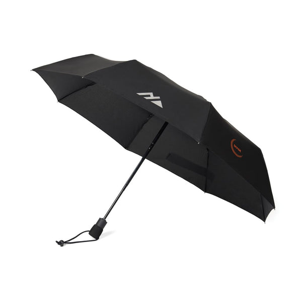 Ombrello automatico 23" Nordic Drift Trail rPET UPF 50+ nero - personalizzabile con logo