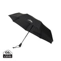 Ombrello automatico 23" Nordic Drift Trail rPET UPF 50+ nero - personalizzabile con logo