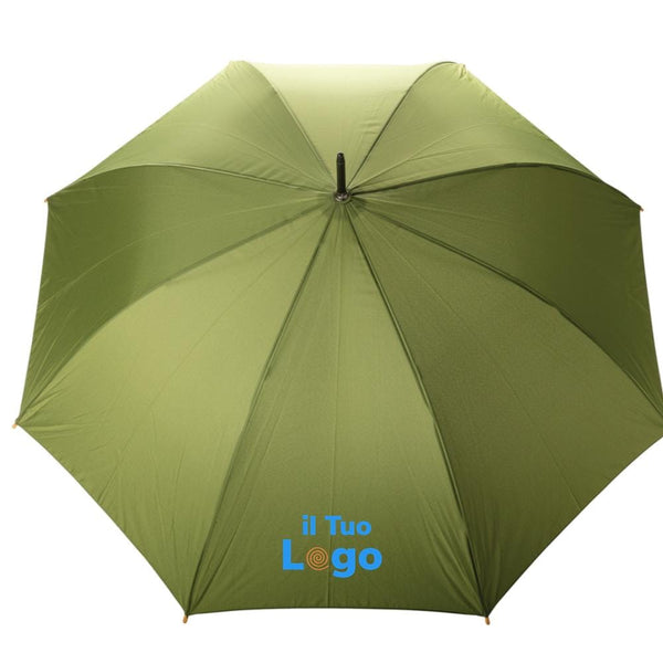 Ombrello automatico bambù 27" rPET 190T Impact AWARE™ - personalizzabile con logo