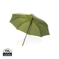 Ombrello automatico bambù 27" rPET 190T Impact AWARE™ verde - personalizzabile con logo