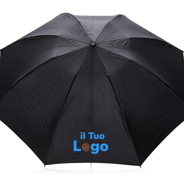 Ombrello automatico pieghevole e reversibile SP AWARE™ 23' nero - personalizzabile con logo