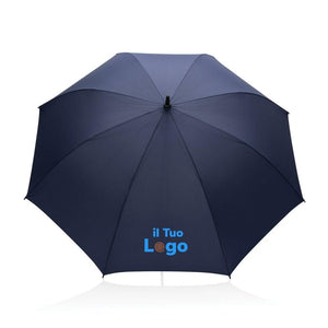 Ombrello automatico Tony 30" manico acacia rPET Aware™ - personalizzabile con logo