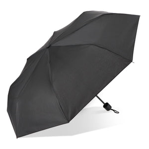 Ombrello Congo 190T Pongee 21" pieghevole Nero - personalizzabile con logo