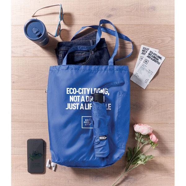 Ombrello e shopper 2 in 1 - RPET - personalizzabile con logo