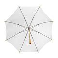Ombrello Ecosostenibile, BAMBOO, Antivento, Ø102 cm bianco - personalizzabile con logo