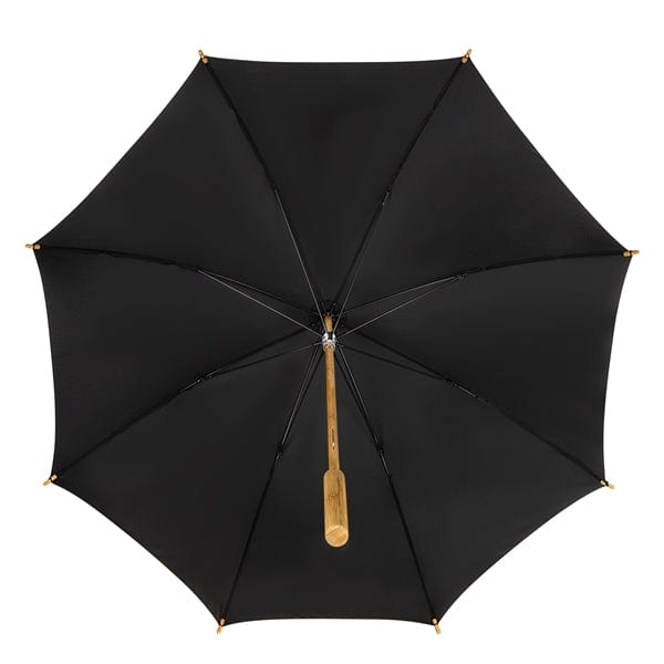 Ombrello Ecosostenibile, BAMBOO, Antivento, Ø102 cm nero - personalizzabile con logo