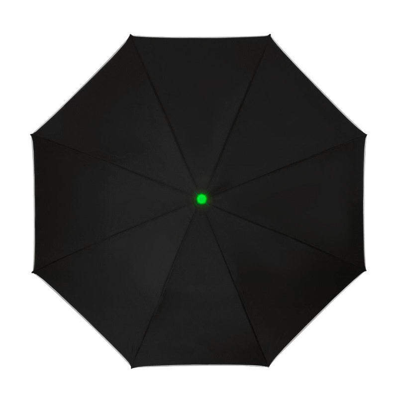Ombrello bastone LED Nero - personalizzabile con logo
