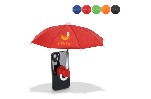 Ombrello per telefono con supporto a ventosa - personalizzabile con logo