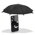 Ombrello per telefono con supporto a ventosa Nero - personalizzabile con logo