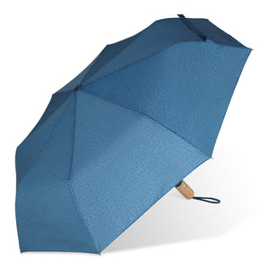 Ombrello pieghevole 21” R-PET ad apertura automatica blu navy - personalizzabile con logo