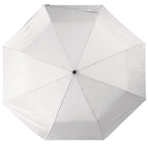 Ombrello pieghevole da 22” Bianco - personalizzabile con logo